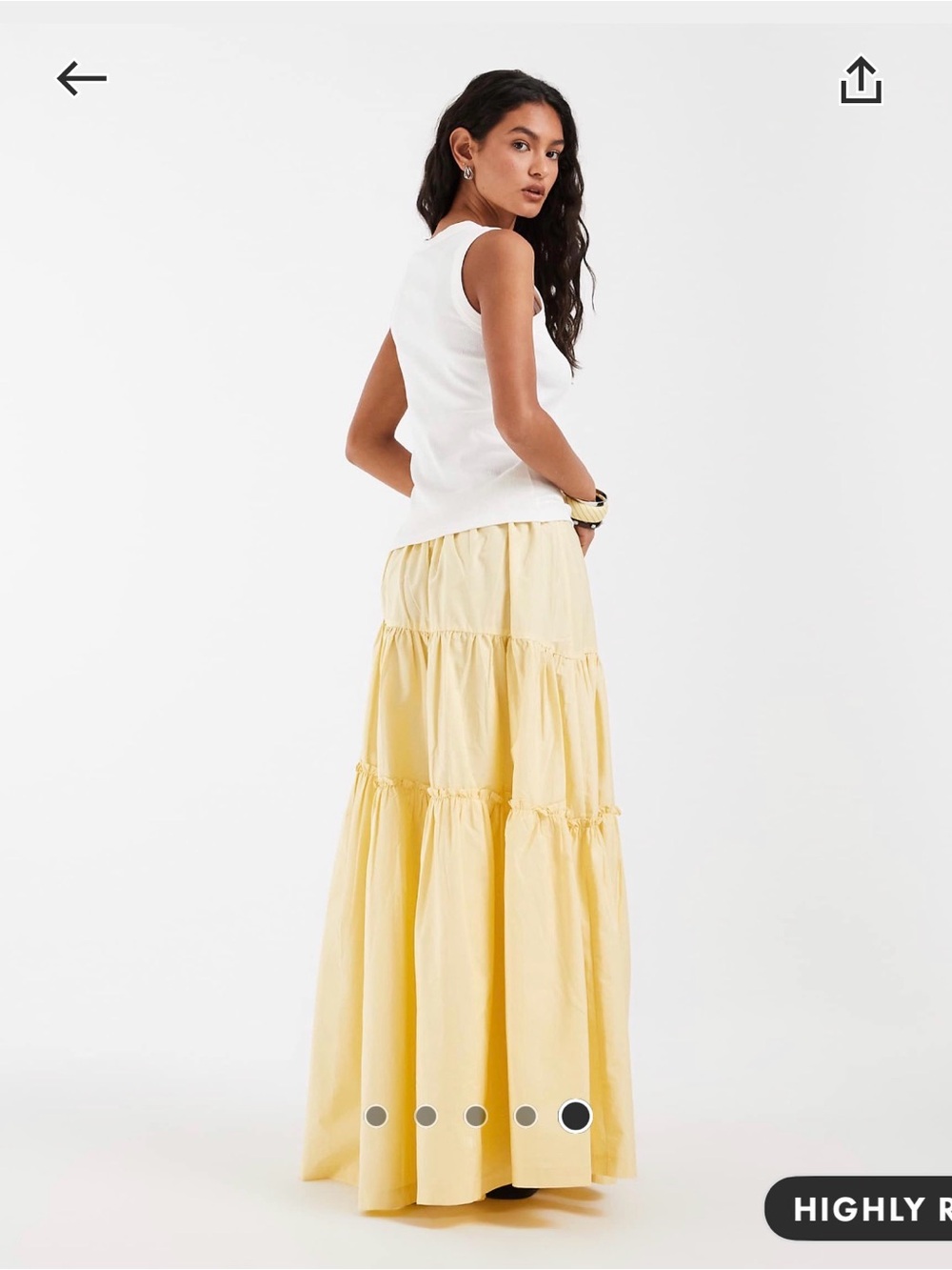ASOS design boho maxi skirt in buttermilk  with tags